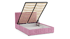 Кровать "Гамма" 1600 с подъемным мех. велюр тенерифе розовый