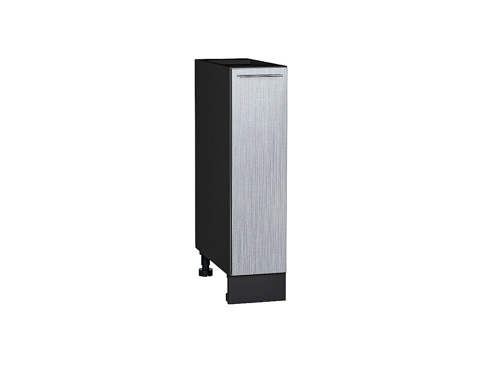 Шкаф нижний бутылочница Валерия-М (816х200х478) graphite/Серый металлик дождь светлый