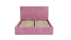 Кровать "Гамма" 1400 с подъемным мех. велюр тенерифе розовый
