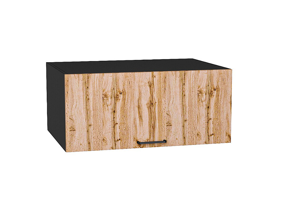 Шкаф верхний горизонтальный глубокий Флэт (358х800х574) graphite/wotan oak 2s