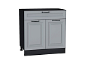 Шкаф нижний с 2-мя дверцами и ящиком Ницца (816х800х478) graphite/magnum
