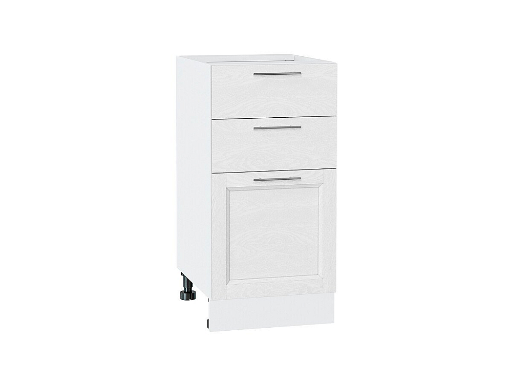 Шкаф нижний с 3-мя ящиками Сканди (816х400х480) Белый/white softwood