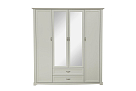 Шкаф для одежды 32.01 Сохо серый/masa decor серый/профиль masa decor серый/двпо белый/зеркало