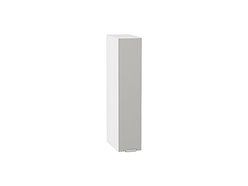 Шкаф верхний бутылочница Фьюжн (716х150х320) Белый/silky light grey