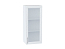 Шкаф верхний с 1-ой остекленной дверцей Сканди (920х400х320) Белый/White Softwood