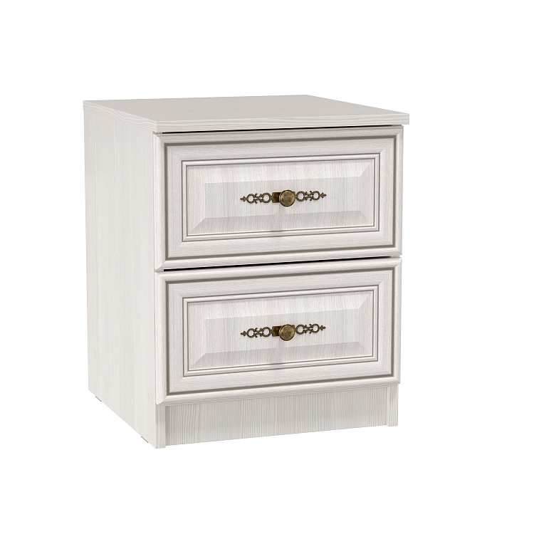 Тумба прикроватная 06.34 Габриэлла (вудлайн кремовый/ПВХ Сандал белый/профиль Аруша венге патина/латунь) New осн.