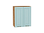 Шкаф верхний с 2-мя дверцами Ницца (716х600х318) Дуб Вотан/Голубой