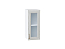 Шкаф верхний с 1-ой остекленной дверцей Шале (716х300х320) Белый/White Dreamline