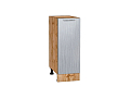 Шкаф нижний с 1-ой дверцей Валерия-М (816х300х478) Дуб Вотан/Серый металлик дождь светлый