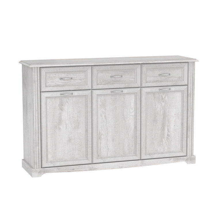 Тумба 32.13-01 Сохо бетон пайн белый/профиль бетон пайн белый патина/ДВПО белый