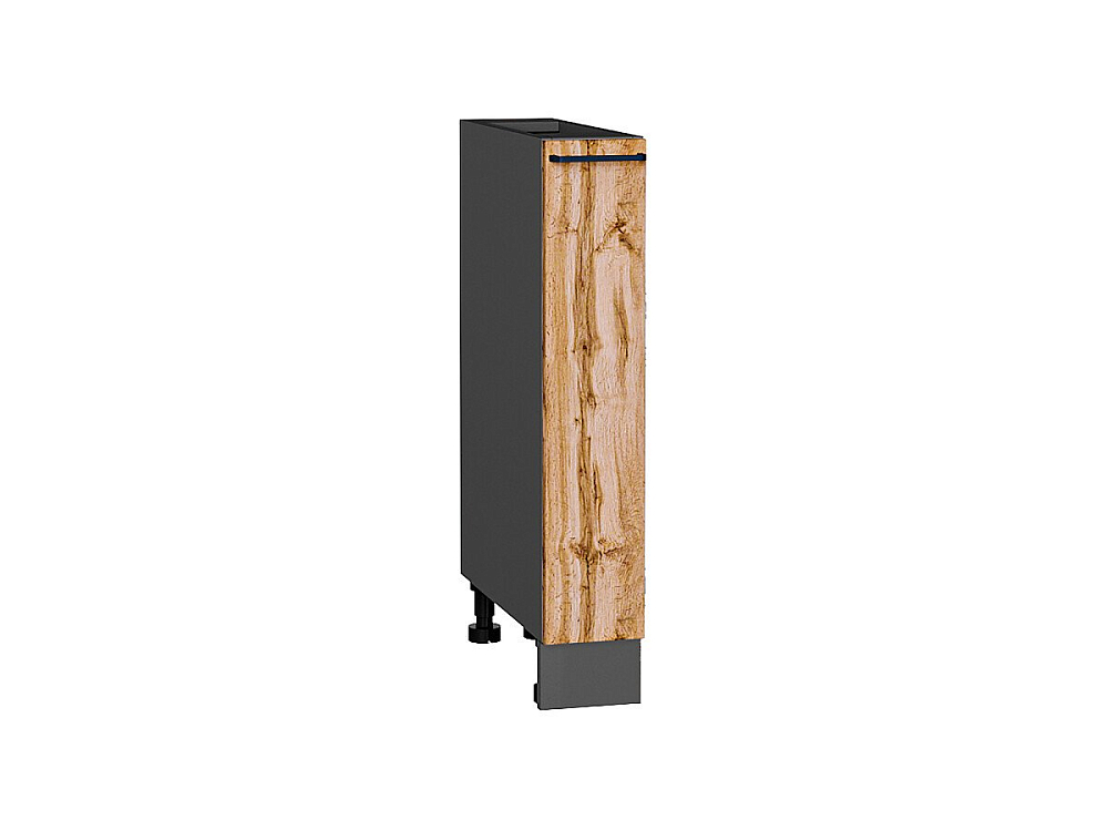 Шкаф нижний бутылочница Флэт (816х150х478) graphite/wotan oak 2s