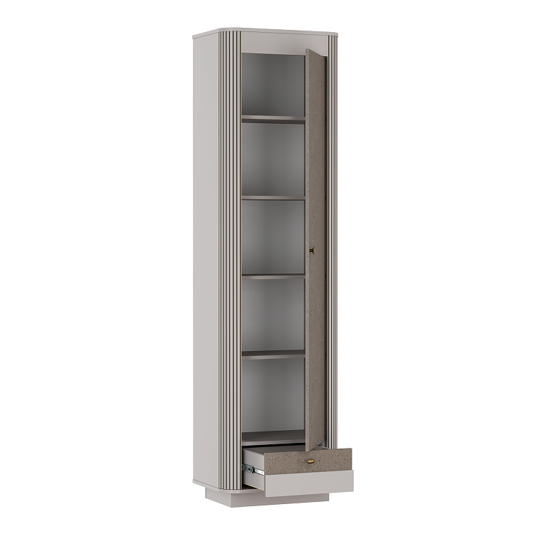 Шкаф для белья 34.30 Фантазия кашемир/дуо/профиль kroning кашемир патина №30.1/ДВПО белый