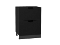 Шкаф нижний с 2-мя ящиками Евро (816х600х478) graphite/Антрацит