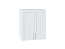 Шкаф верхний с 2-мя дверцами Сканди (716х600х320) Белый/White Softwood