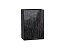 Шкаф верхний с 1-ой дверцей Валерия-М (716х500х318) Graphite/Черный металлик дождь