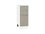 Шкаф нижний с 3-мя ящиками Фьюжн (816х300х480) Белый/Silky Grey