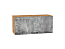Шкаф верхний горизонтальный Флэт (358х800х318) Дуб Вотан/Temple Stone 2S