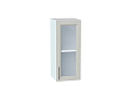 Шкаф верхний с 1-ой остекленной дверцей Сканди (716х300х320) Белый/cappuccino softwood