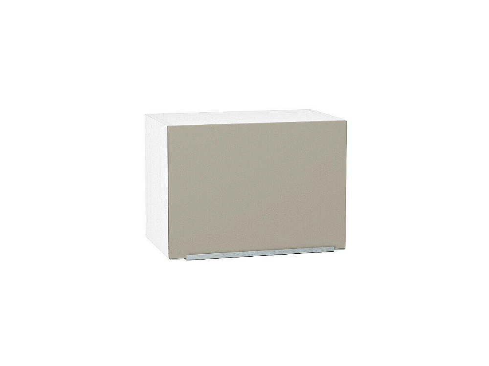 Шкаф верхний горизонтальный Фьюжн (358х500х320) Белый/silky grey