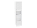 Шкаф пенал с 1-ой дверцей и ящиком под технику Сканди (2336х600х576) Белый/white softwood