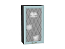 Шкаф верхний с 1-ой остекленной дверцей Ницца (920х500х318) Graphite/Голубой