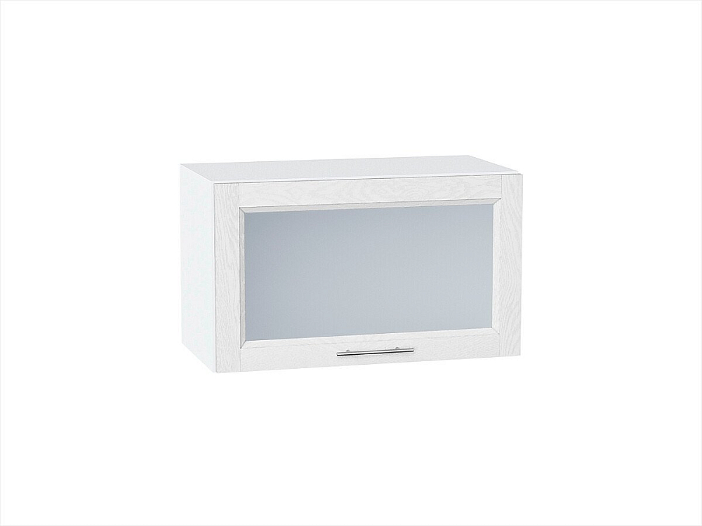 Шкаф верхний горизонтальный остекленный Сканди (358х600х320) Белый/white softwood