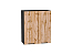 Шкаф верхний с 2-мя дверцами Флэт (716х600х318) Graphite/Wotan Oak 2S