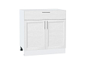Шкаф нижний с 2-мя дверцами и ящиком Сканди (816х800х480) Белый/white softwood