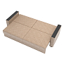 Гермес / Диван - кровать 3-х мест рогожка светло-бежевая