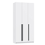 Шкаф для одежды 67.08 Брандо (3-х дв.) (h2500) ЛДСП New белый/ДВПО белый/фасад ЛДСП белый