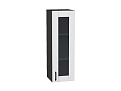 Шкаф верхний с 1-ой остекленной дверцей Лофт (920х300х320) graphite/super white
