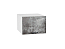 Шкаф верхний горизонтальный глубокий Флэт (358х500х574) Белый/Temple Stone 2S