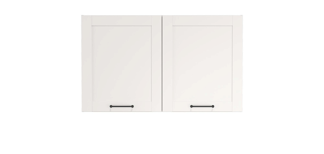 Шкаф навесной Аризона (1200) белый/ДВПО белый/профиль ПВХ белый О