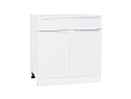 Шкаф нижний с 2-мя дверцами и ящиком Фьюжн (816х800х480) Белый/silky white