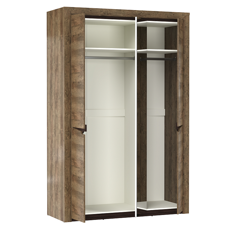 Шкаф для одежды 33.02 Лючия (3-х дв.) кейптаун/венге/белый/ДВПО белый/зеркало