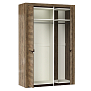 Шкаф для одежды 33.02 Лючия (3-х дв.) кейптаун/венге/белый/ДВПО белый/зеркало