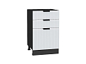 Шкаф нижний с 3-мя ящиками Евро Лайн (816х500х478) graphite/Белый