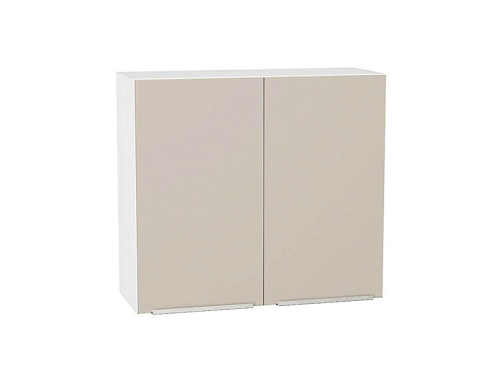 Шкаф верхний с 2-мя дверцами Фьюжн (716х800х320) Белый/cream silk