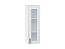 Шкаф верхний с 1-ой остекленной дверцей Лофт (920х300х320) Белый/Super White