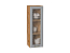 Шкаф верхний с 1-ой остекленной дверцей Ницца (920х300х318) Дуб Вотан/Графит