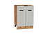 Шкаф нижний с 2-мя дверцами и ящиком Евро Лайн (816х600х478) Дуб Вотан/Агат