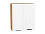 Шкаф верхний с 2-мя дверцами Глетчер (920х800х318) Дуб Вотан/Айленд Силк