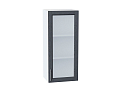 Шкаф верхний с 1-ой остекленной дверцей Сканди (920х400х320) Белый/graphite softwood