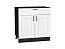 Шкаф нижний с 2-мя дверцами и ящиком Лофт (816х800х480) Graphite/Super White