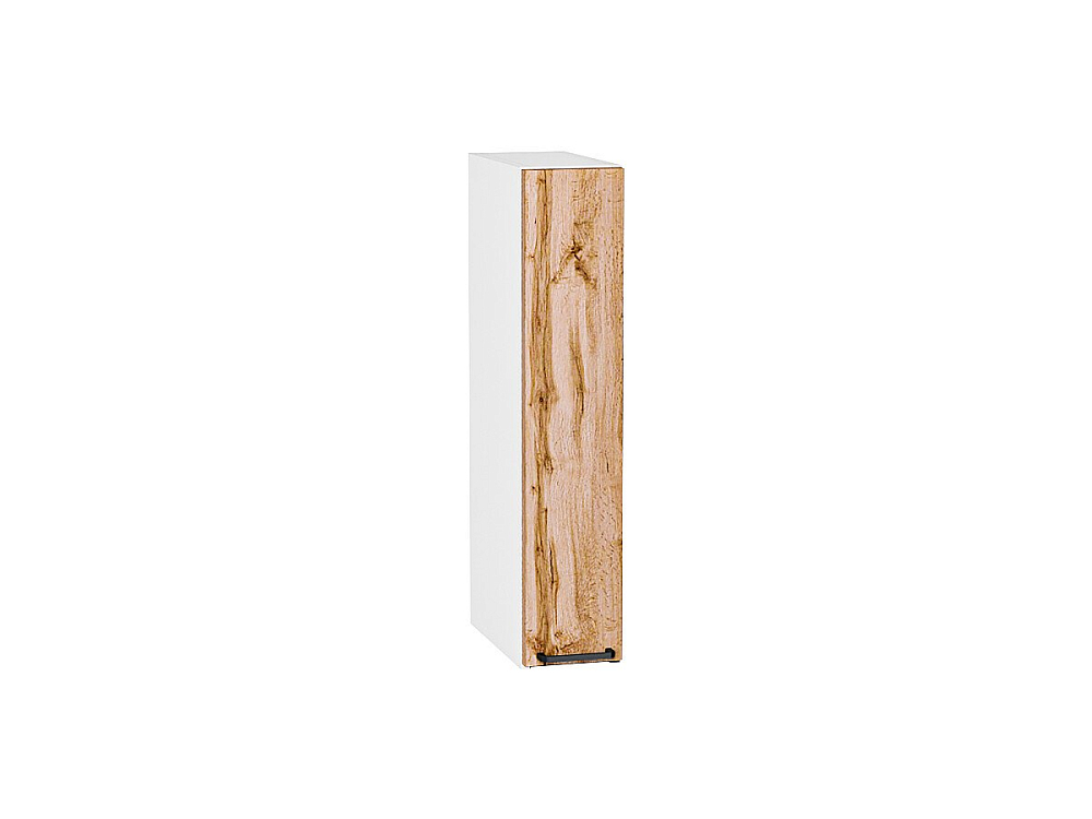 Шкаф верхний бутылочница Флэт (716х150х318) Белый/wotan oak 2s