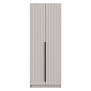 Шкаф для одежды 67.17 Брандо (2-х дв.) (h2150) МДФ New кашемир/ДВПО белый/фасад МДФ ПВХ кашемир/ручка l1000 металл черный