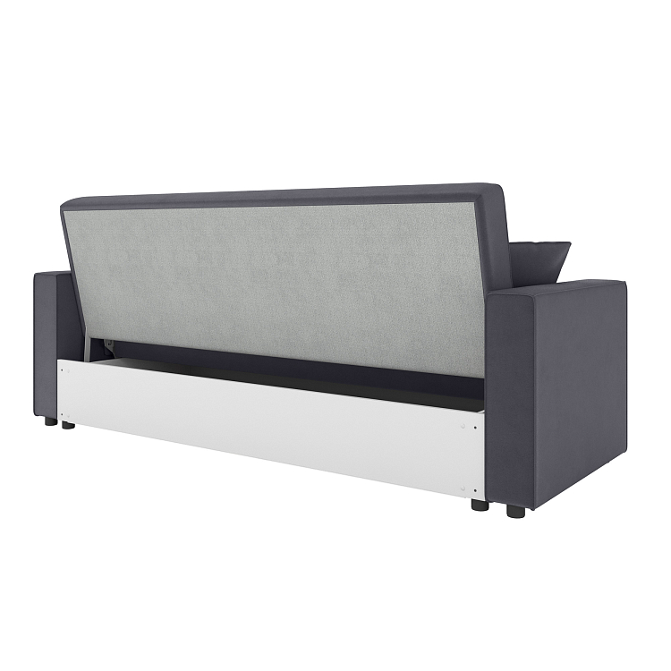 Луи / Диван - кровать 3-х местный (2 думки) велюр parma 27 темно-серый