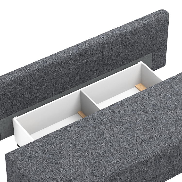 Ричмонд М / Диван - кровать 3-х мест рогожка серая