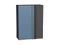 Шкаф верхний прямой угловой Фьюжн (920х700х345) graphite/silky blue
