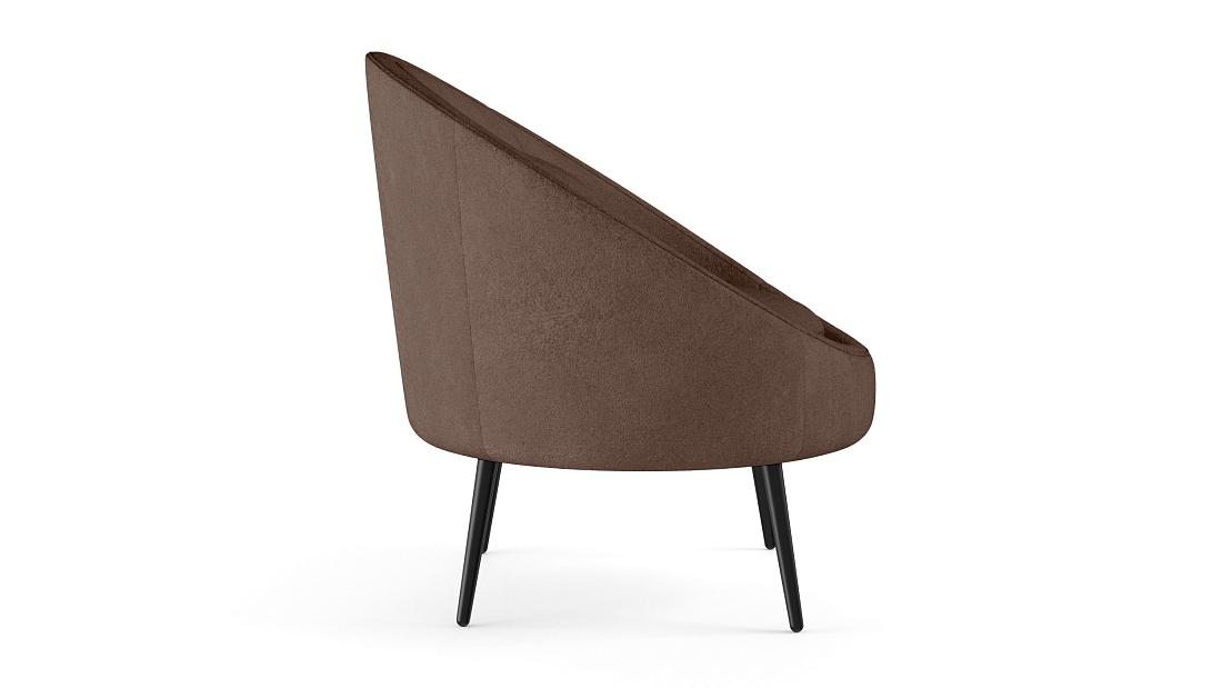 Каро / Кресло для отдыха велюр барни шоколад